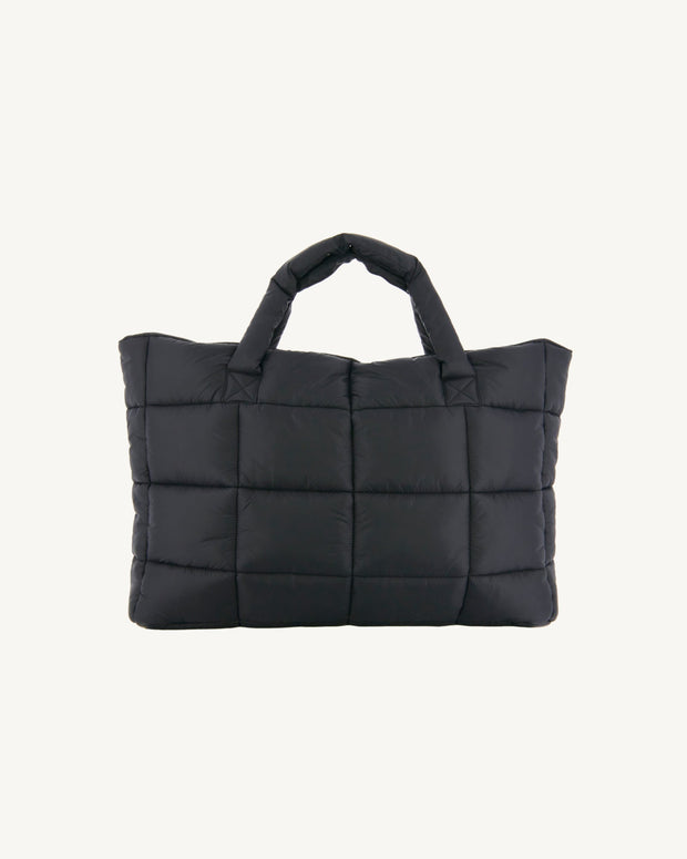 Sac avec des cristaux Swarovski®️ shopping Noir Leika 2.0