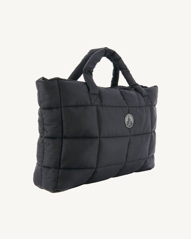 Sac avec des cristaux Swarovski®️ shopping Noir Leika 2.0