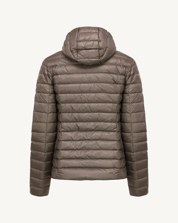 Doudoune légère à capuche Taupe Cloe