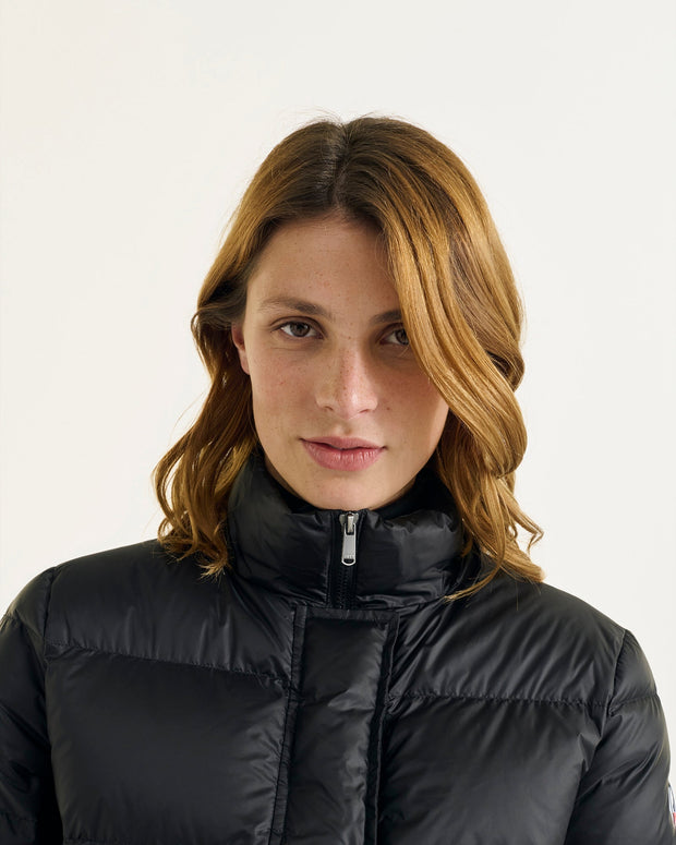 Doudoune longue à capuche Grand Froid Noir Karachi