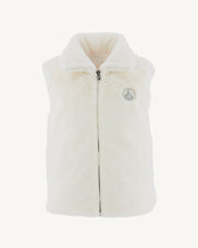 Doudoune avec des cristaux Swarovski®️ sans manches réversible Grand Froid Blanc Daria