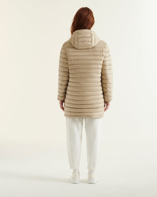 Doudoune longue réversible Army/Beige Roma 2.0