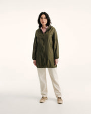 Imperméable long à capuche Army Glendale